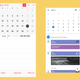 Apple Calendar (left) and Google Calendar (right).